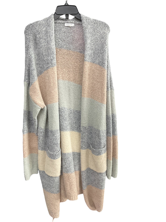 Sweater Cardigan By Chicsoul In Beige, Size: 2x