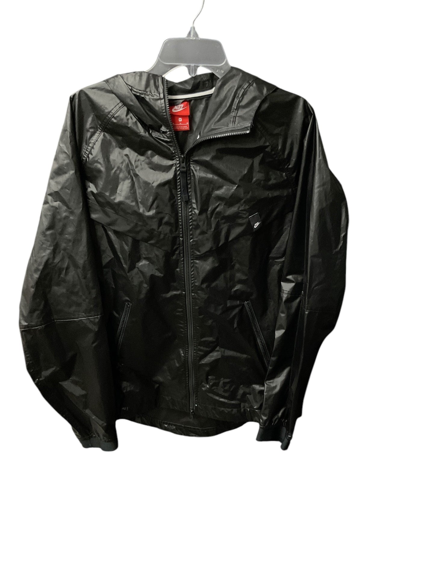 Jacket Windbreaker By Nike In Black, Size: M