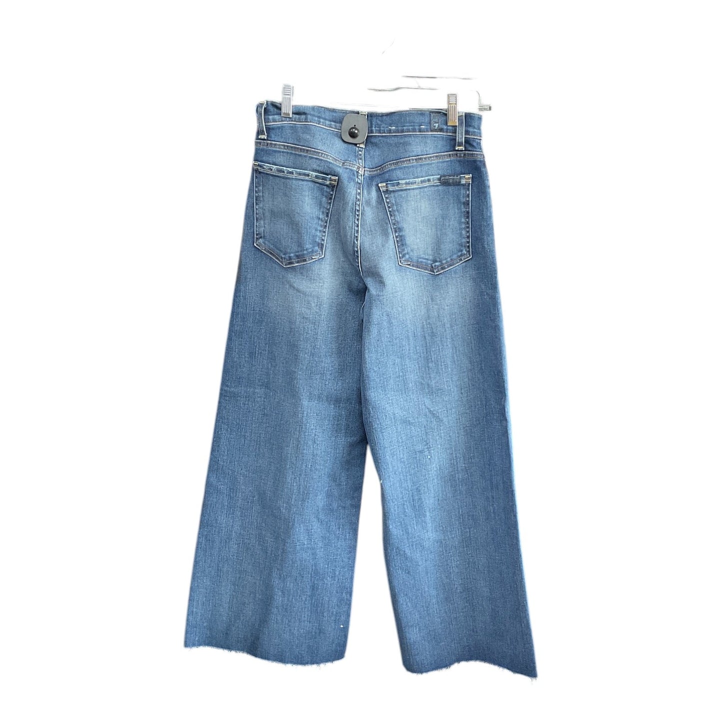 Jeans Wide Leg By 7 For All Mankind In Blue Denim, Size: 6