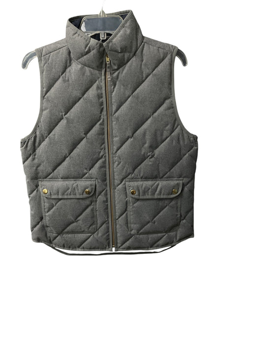 Vest Puffer & Quilted By J. Crew In Grey, Size: M