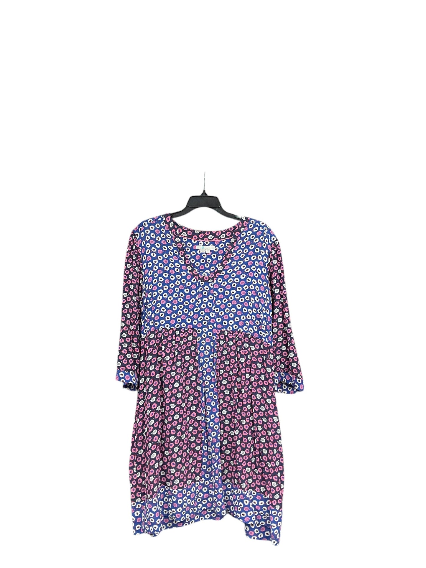 Dress Casual Short By Boden In Blue & Pink, Size: 16