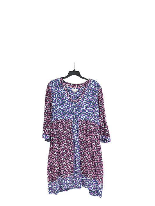 Dress Casual Short By Boden In Blue & Pink, Size: 16