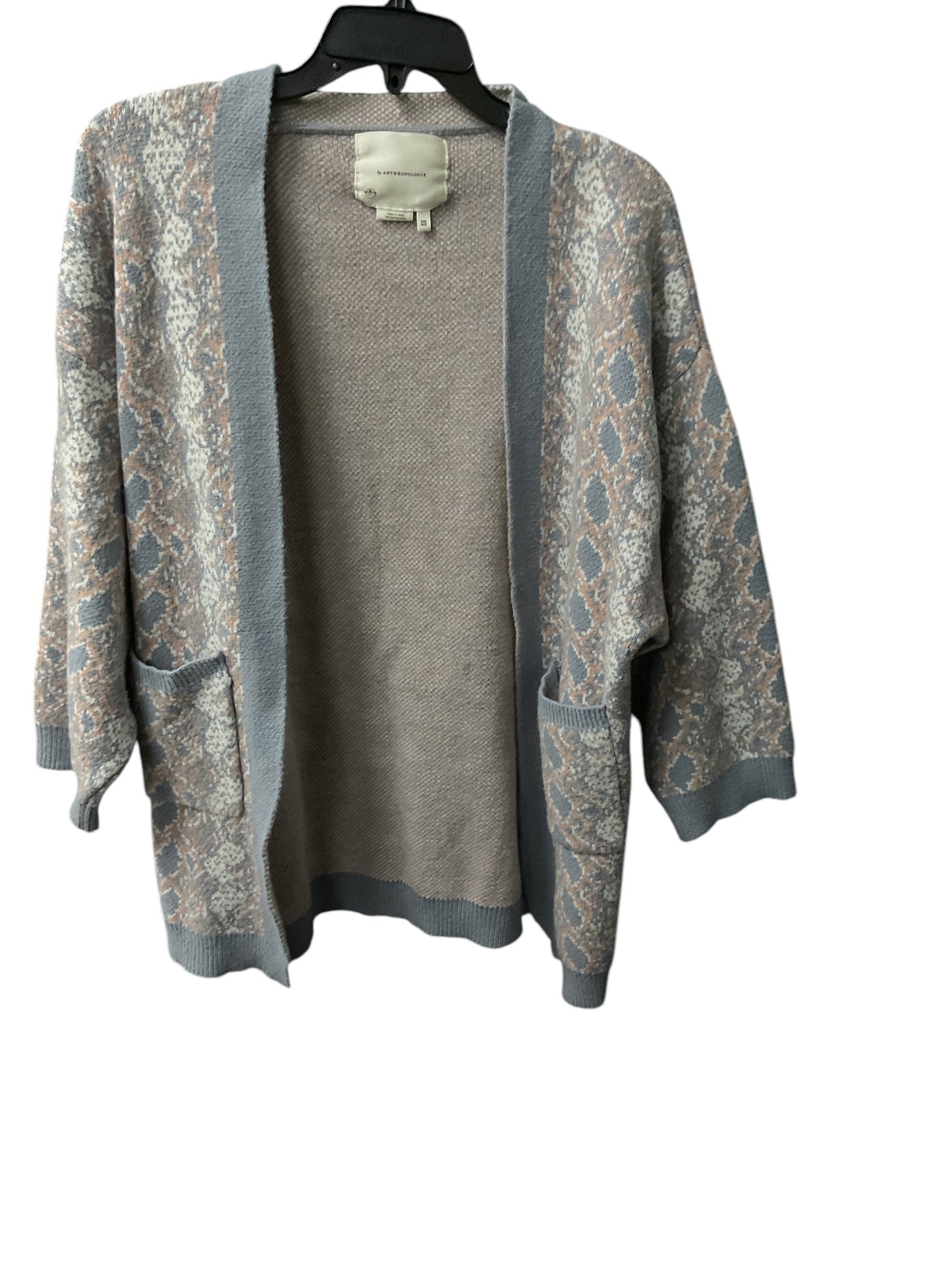 Sweater Cardigan By Anthropologie In Blue, Size: Osfm