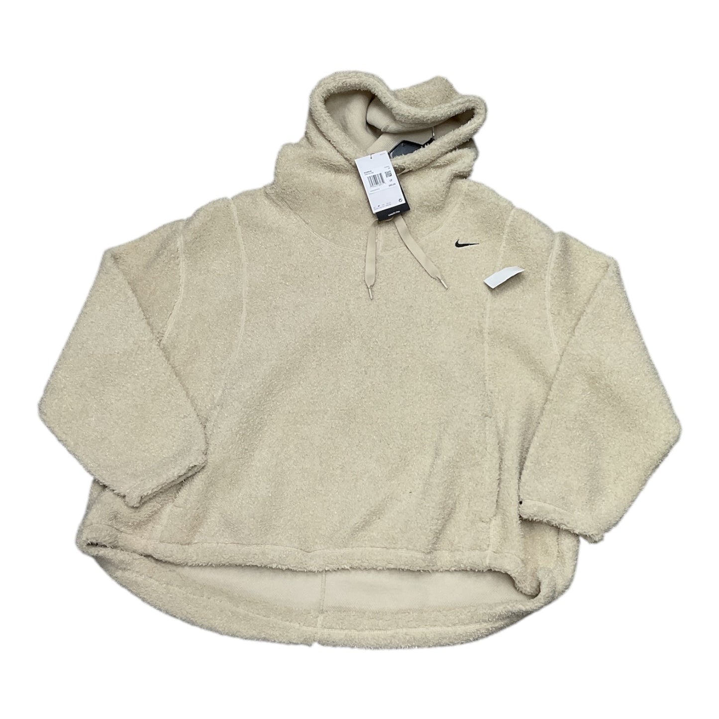 Athletic Sweatshirt Hoodie By Nike In Ivory, Size: 1x