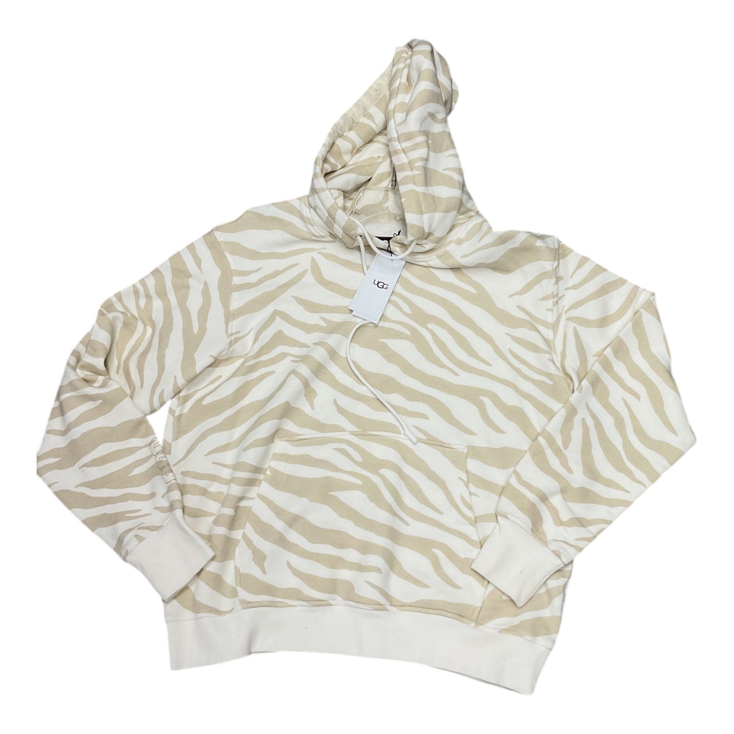 Sweatshirt Hoodie By Ugg In Zebra Print, Size: L