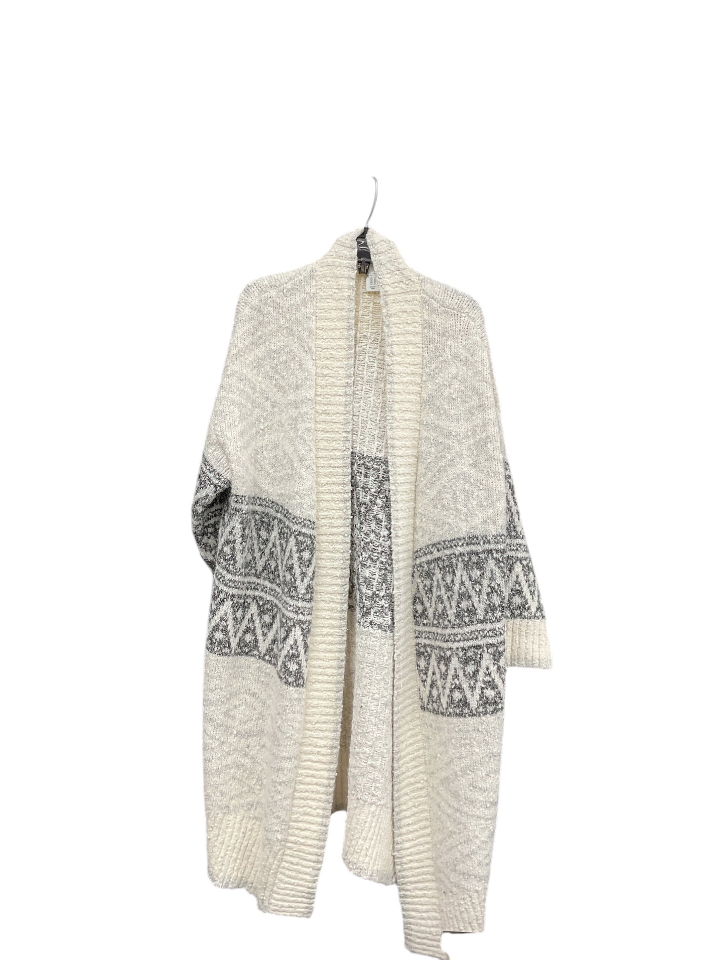 Sweater Cardigan By Joie In Grey & White, Size: 1x