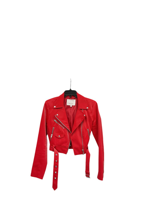 Jacket Moto By Cma In Red, Size: L