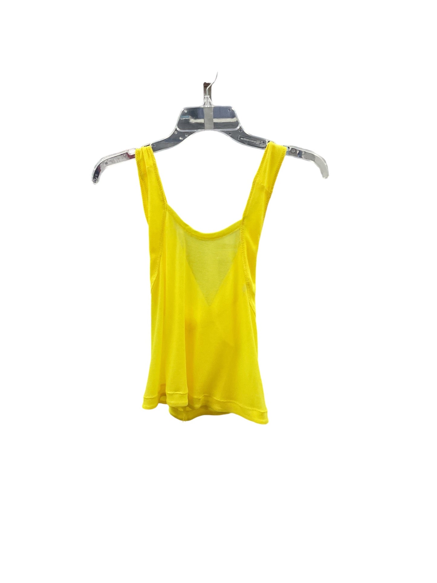 Athletic Tank Top By Free People In Yellow, Size: S