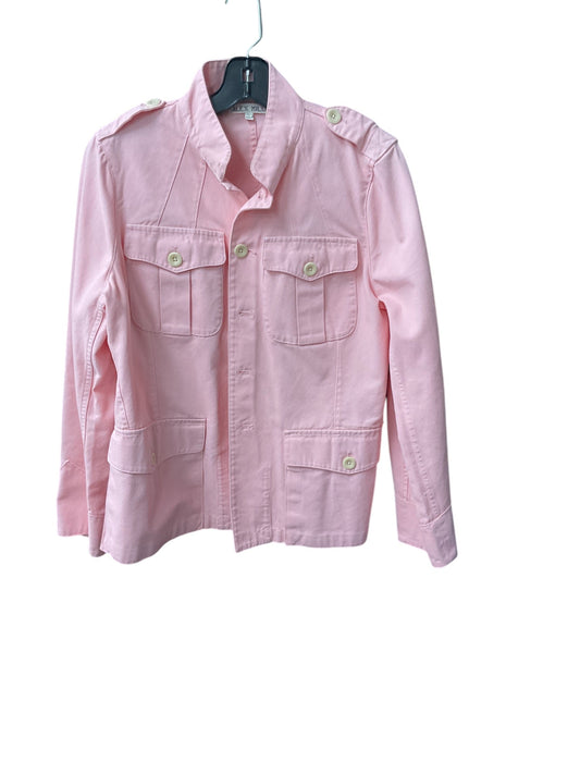 Jacket Denim By Clothes Mentor In Pink, Size: L