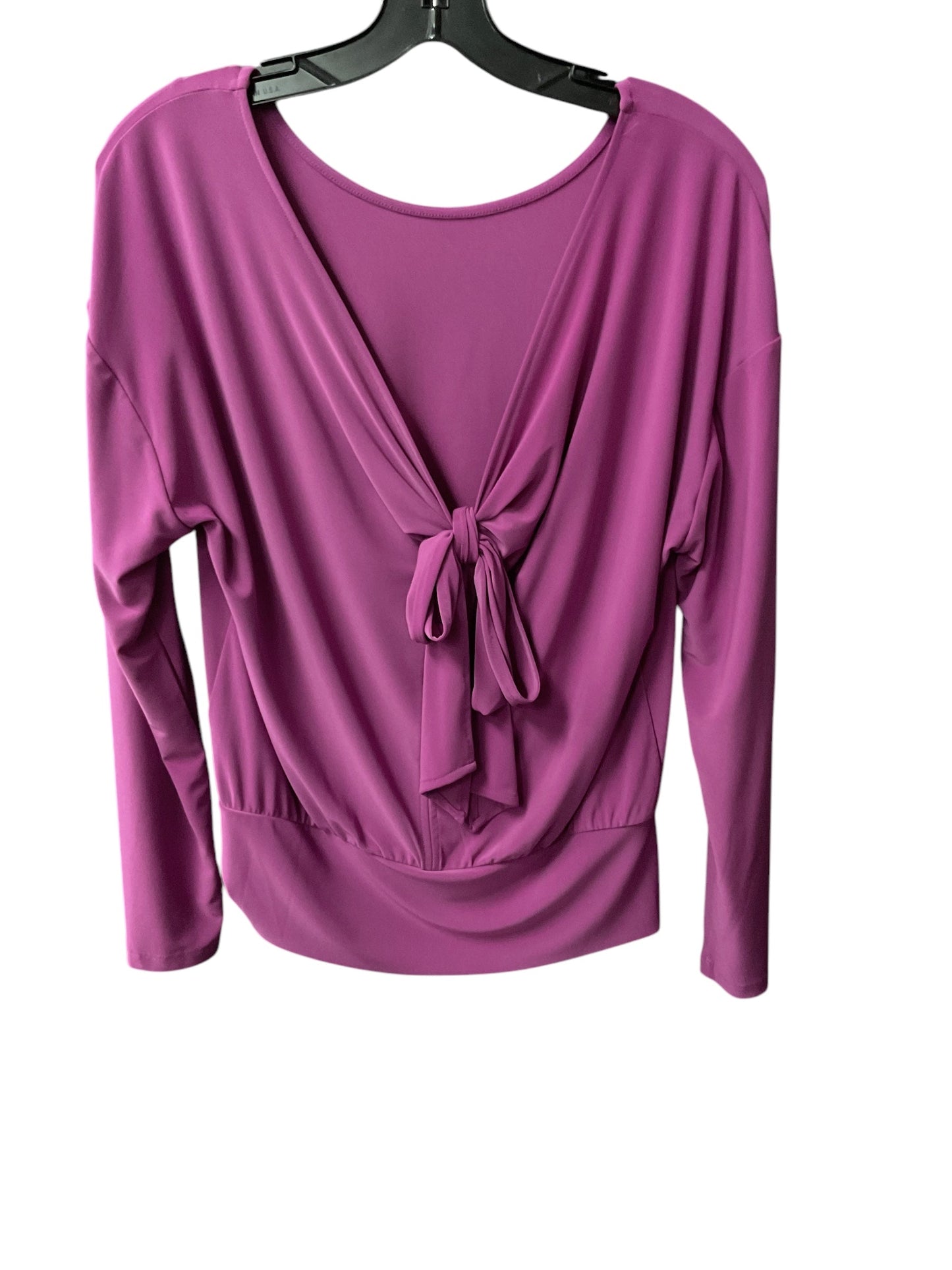 Top Long Sleeve By White House Black Market In Purple, Size: M