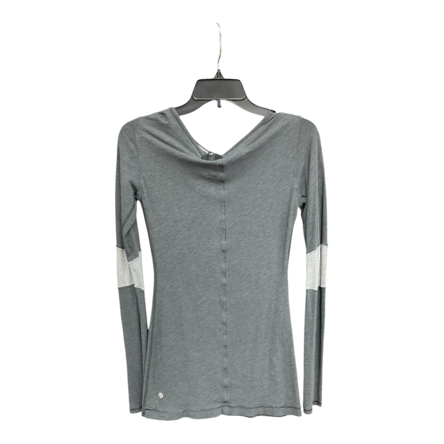 Athletic Top Long Sleeve Crewneck By Lululemon In Grey, Size: S