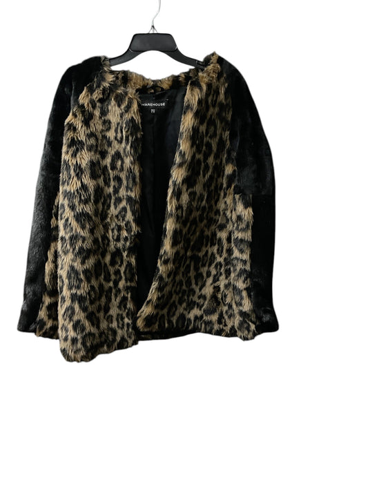 Coat Faux Fur & Sherpa By Clothes Mentor In Animal Print, Size: 10