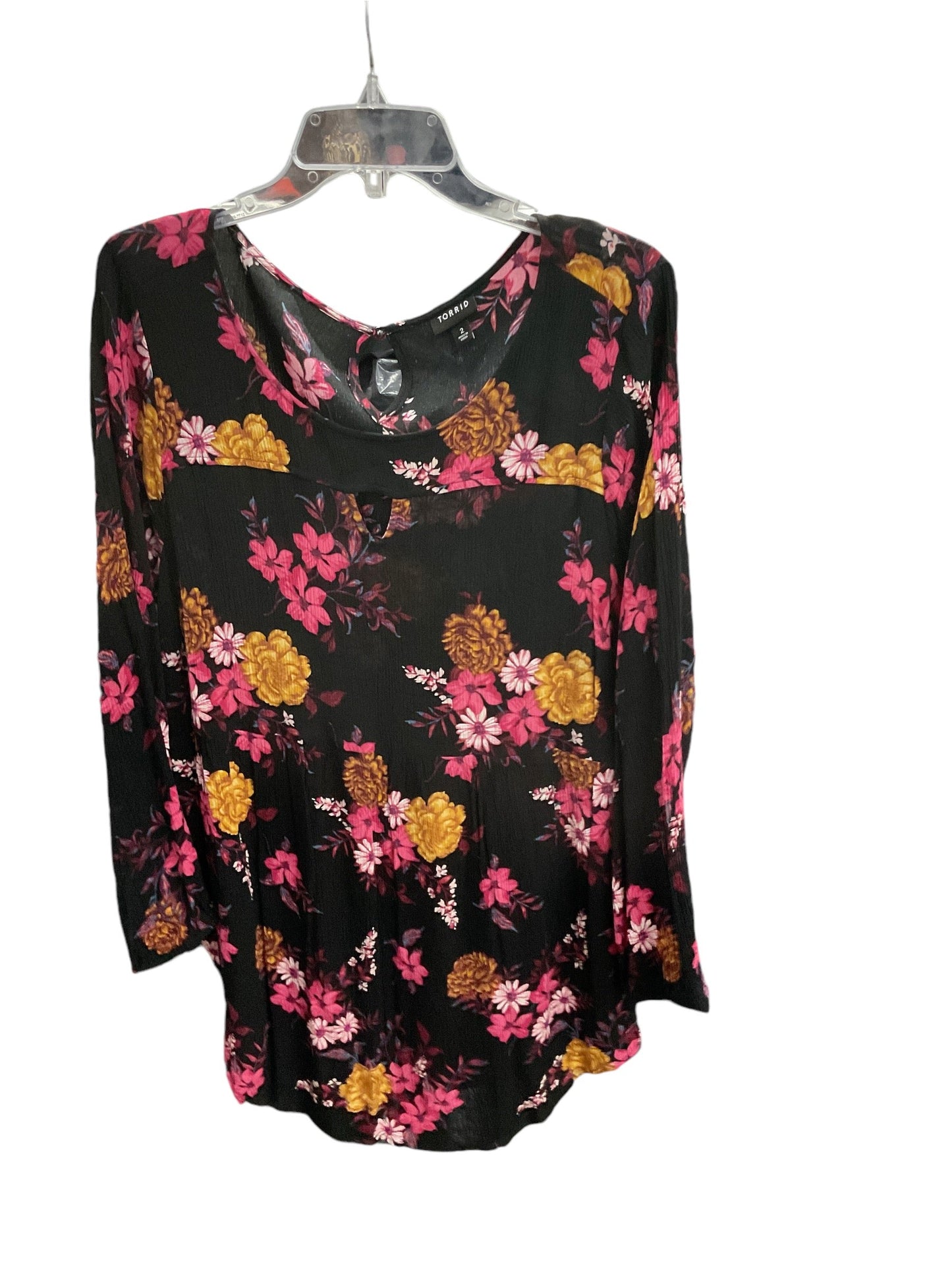 Top Long Sleeve By Torrid In Floral Print, Size: 2x