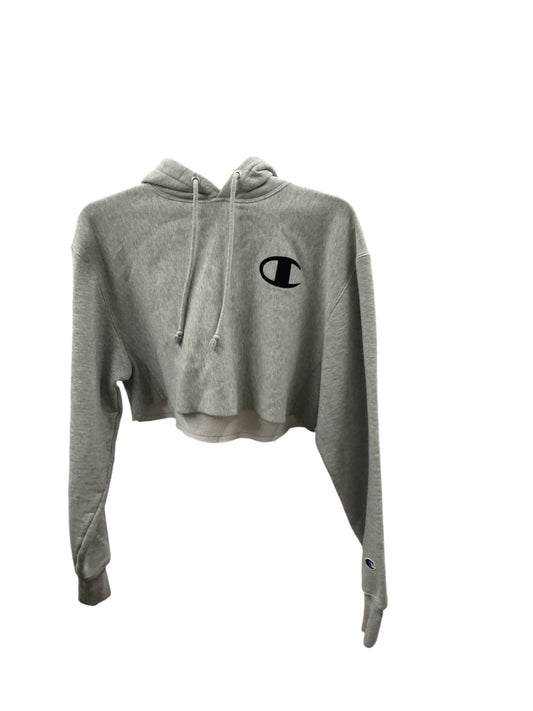 Athletic Sweatshirt Hoodie By Champion In Grey, Size: Xs