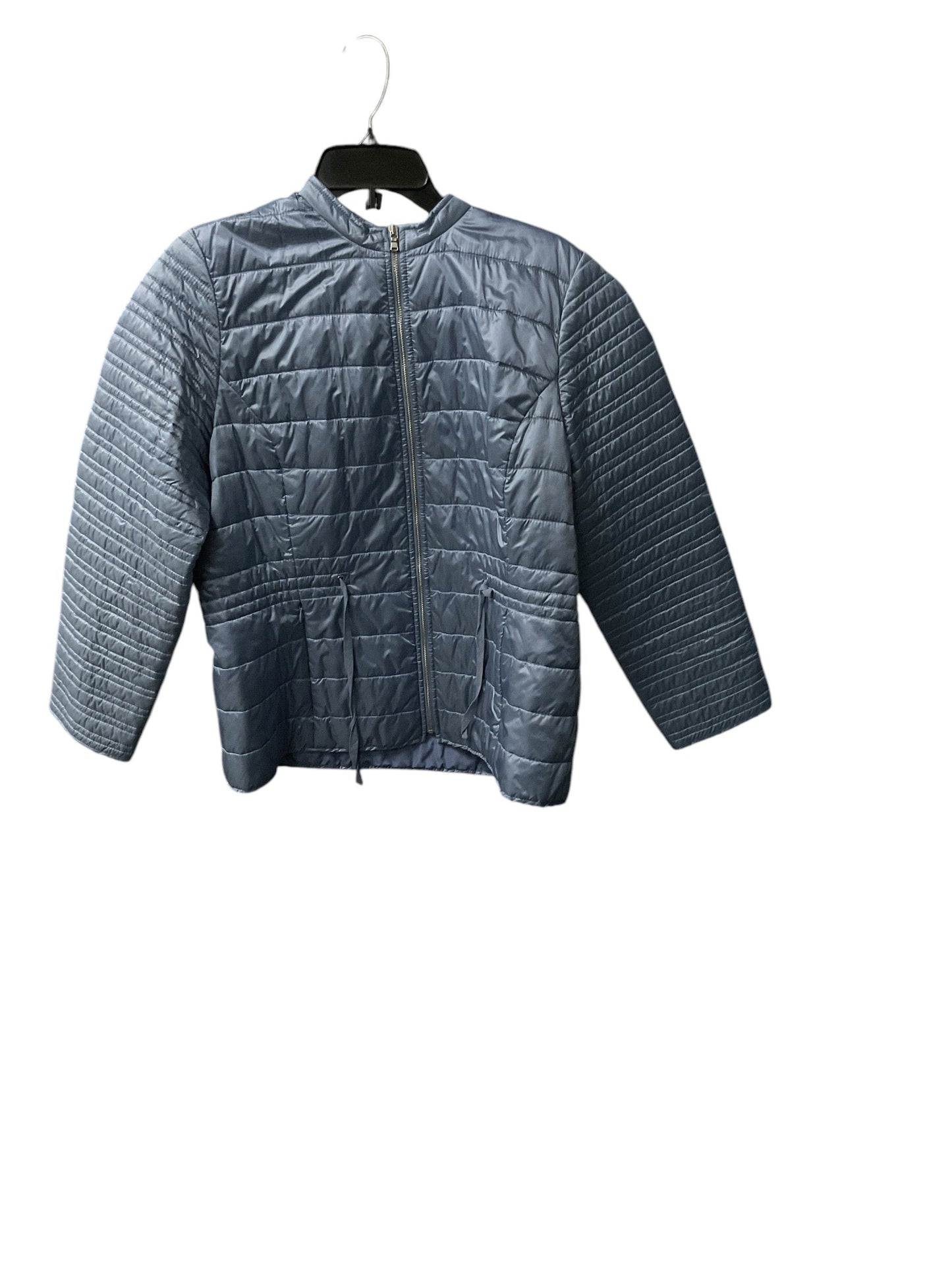 Jacket Puffer & Quilted By Chicos In Blue, Size: L