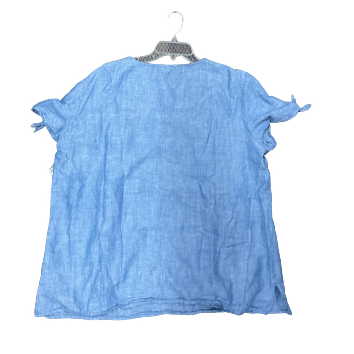 Blue Denim Top Short Sleeve Talbots, Size 2x