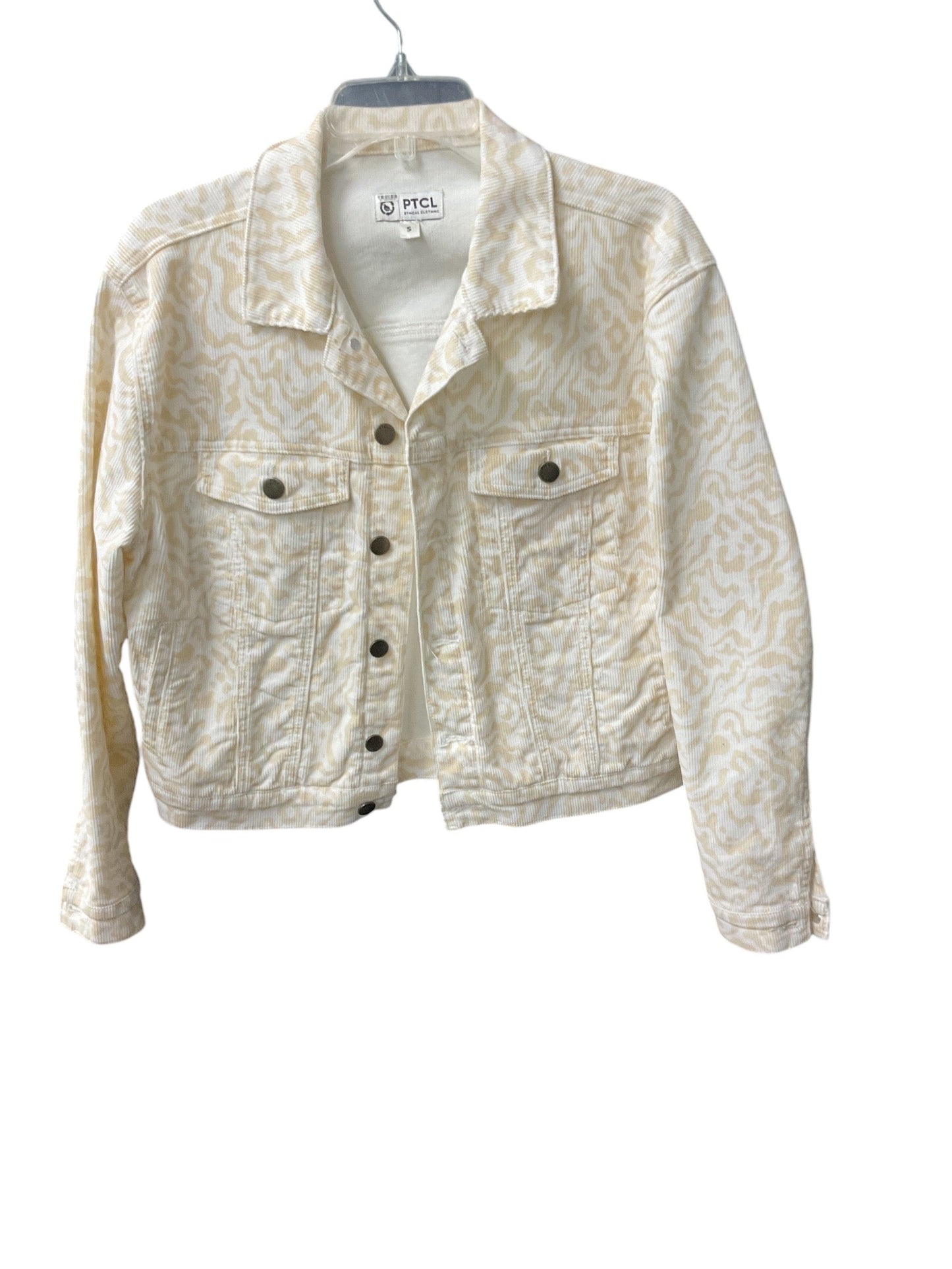 Jacket Moto By Clothes Mentor In Animal Print, Size: S