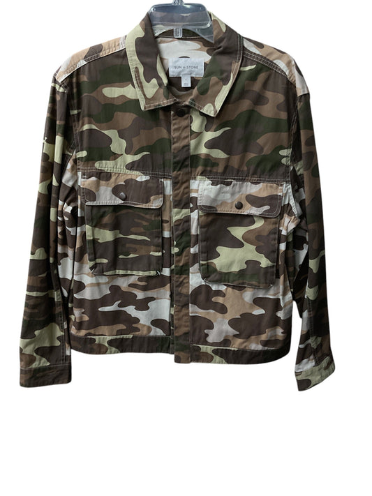 Jacket Denim By Cmc In Camouflage Print, Size: L