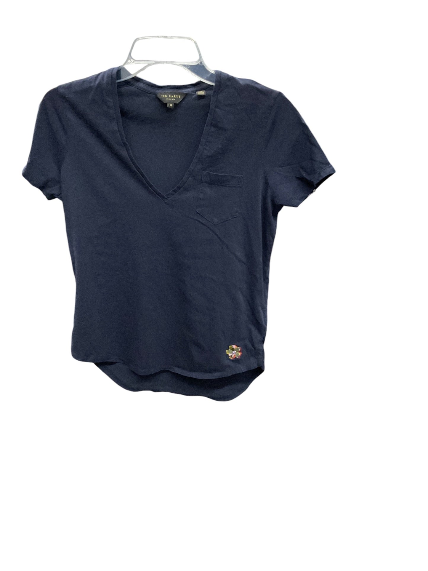 Top Short Sleeve Basic By Ted Baker In Navy, Size: Xs