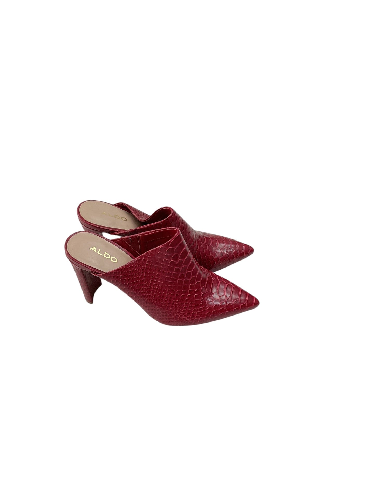 Shoes Heels Block By Aldo In Red, Size: 6.5