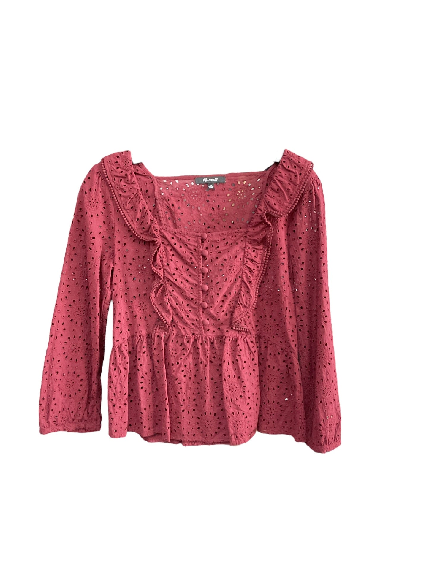 TOP LS MADEWELL in RED, Size: XS