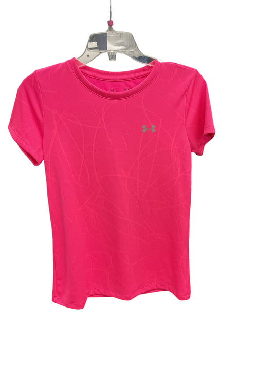 Athletic Top Short Sleeve By Under Armour In Pink, Size: S