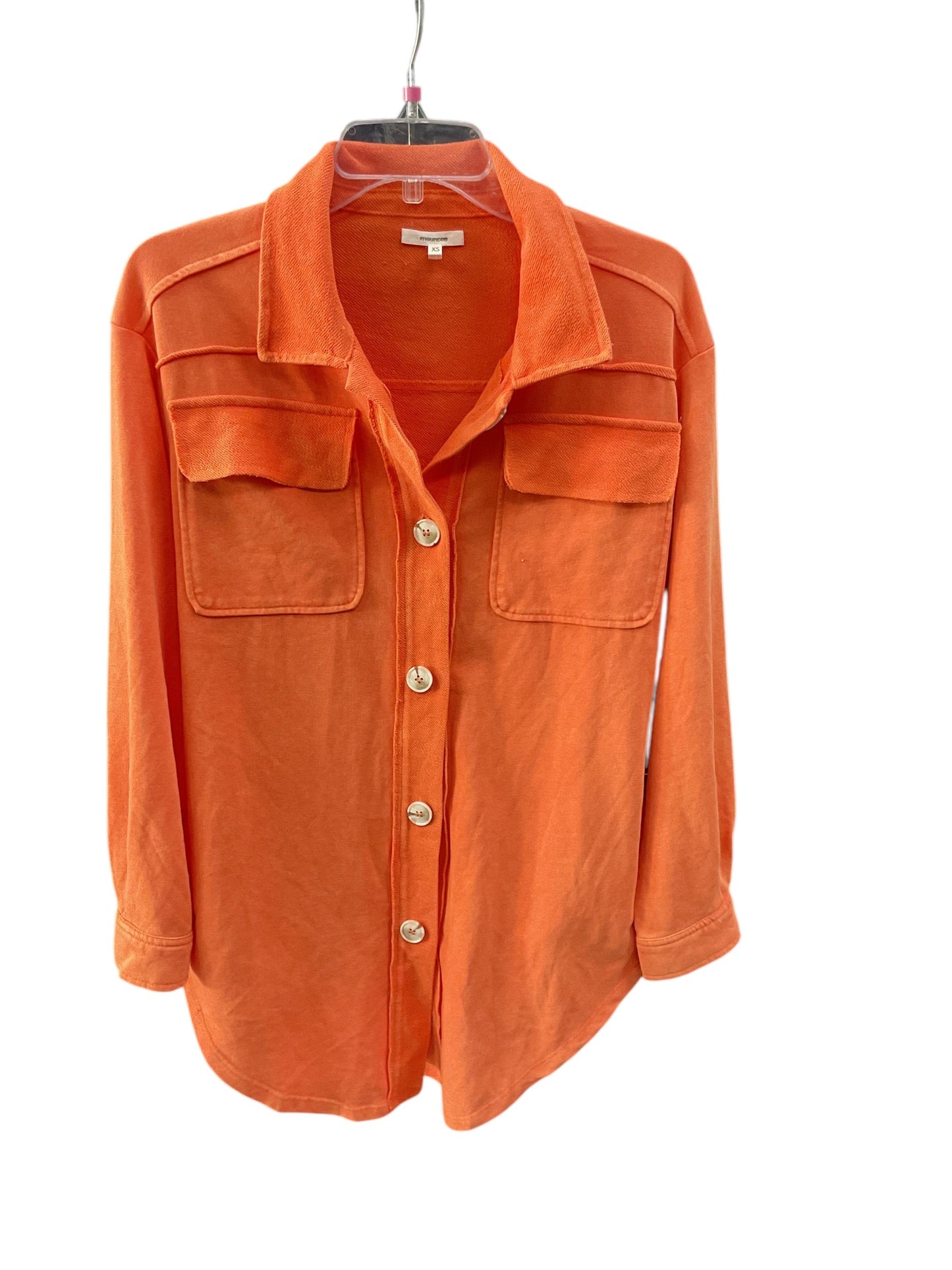 Top Long Sleeve By Maurices In Orange, Size: Xs