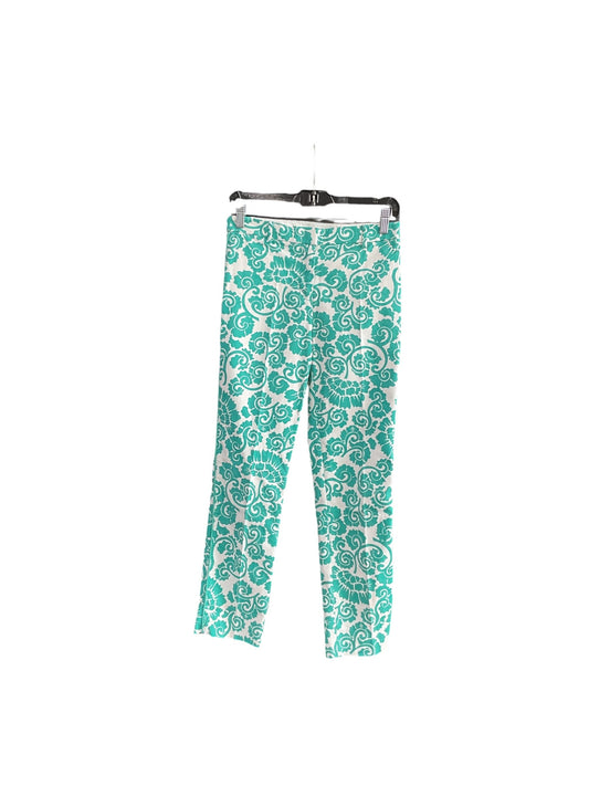 Pants Designer By Tory Burch In Blue & White, Size: 0