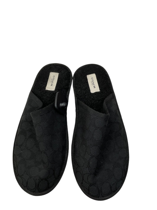 Slippers Designer By Coach In Black