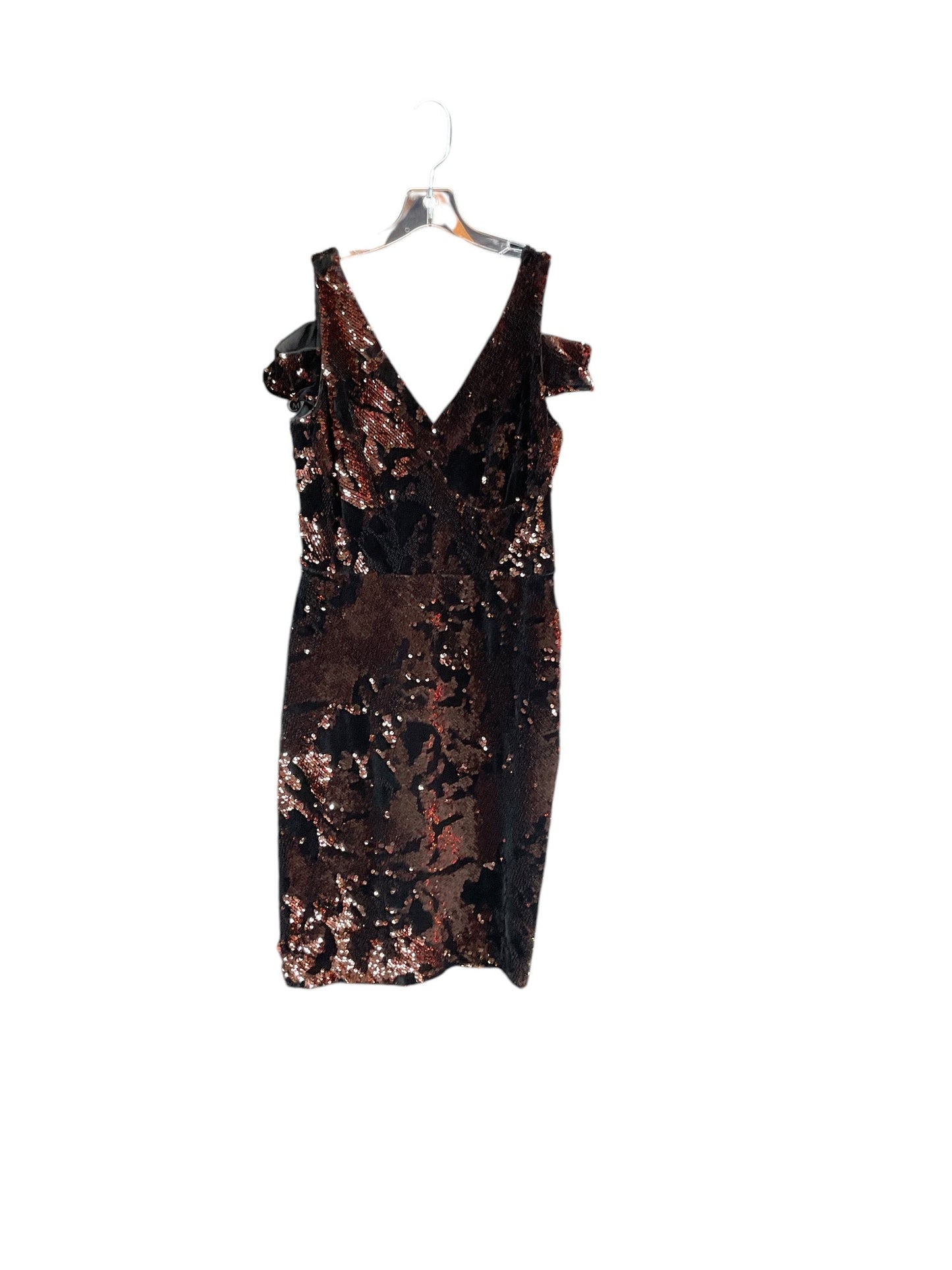 Dress Party Short By Calvin Klein In Black & Brown, Size: S