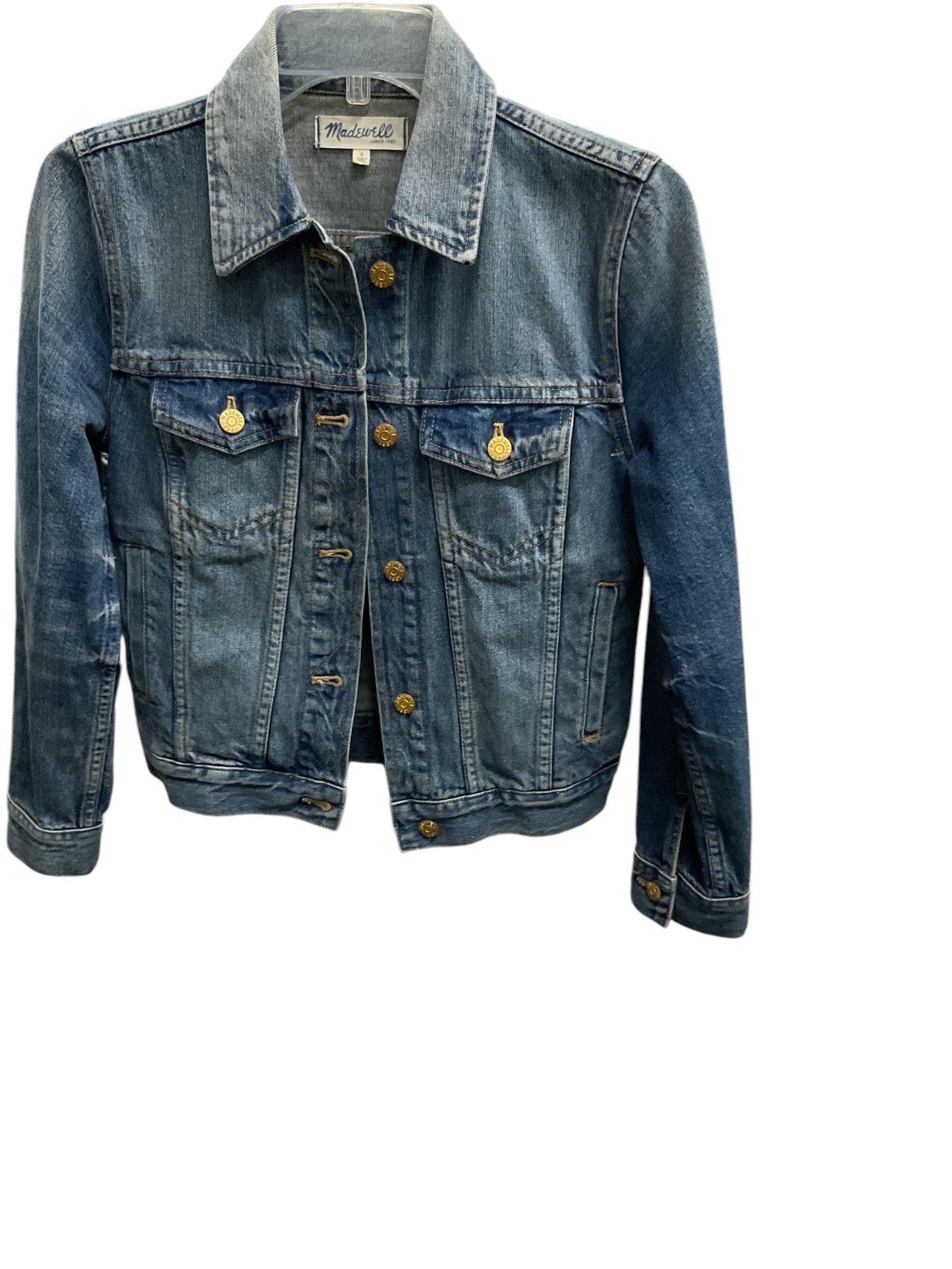 Jacket Denim By Madewell In Blue, Size: S