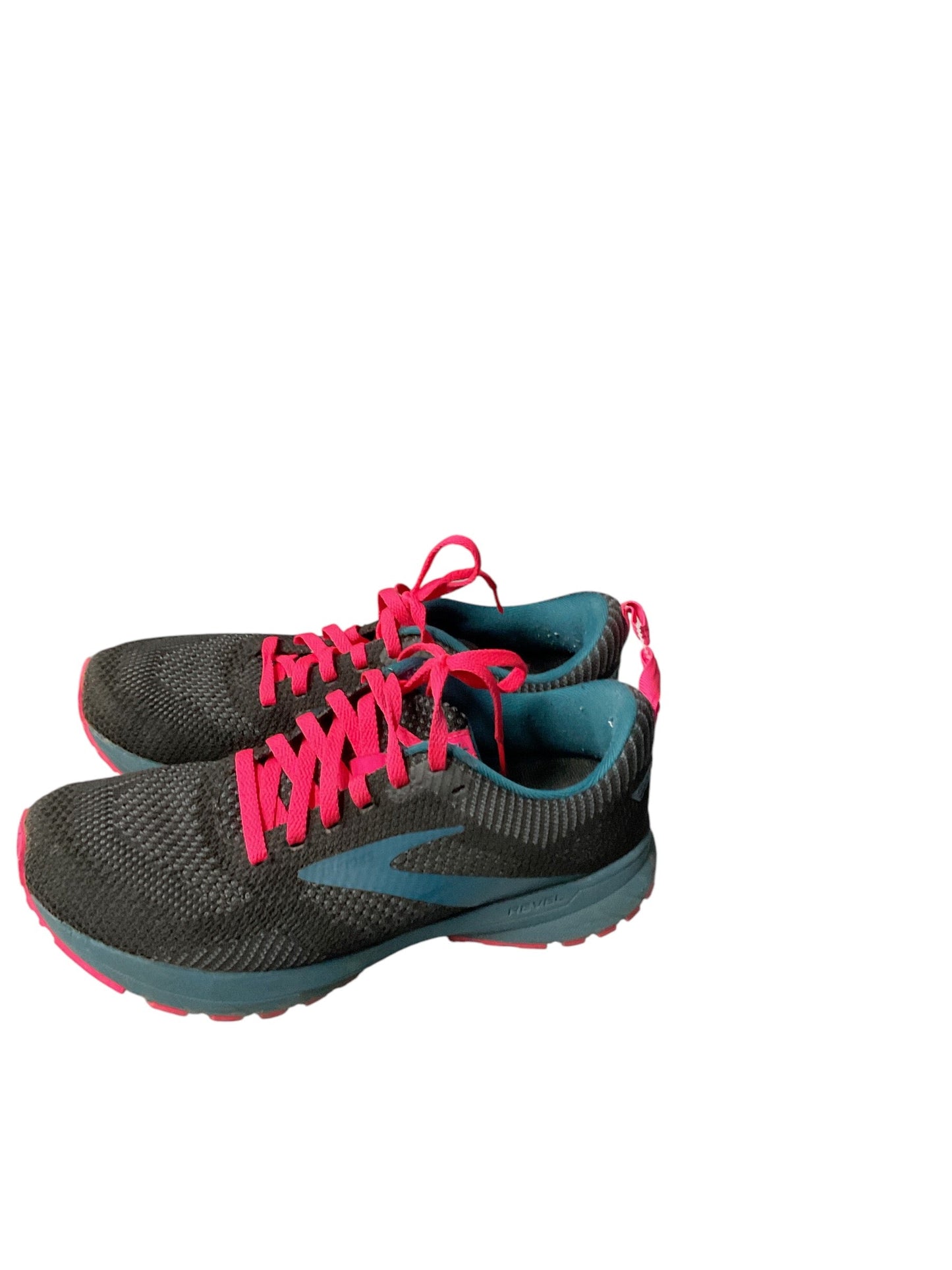 Shoes Athletic By Brooks In Black & Pink, Size: 7