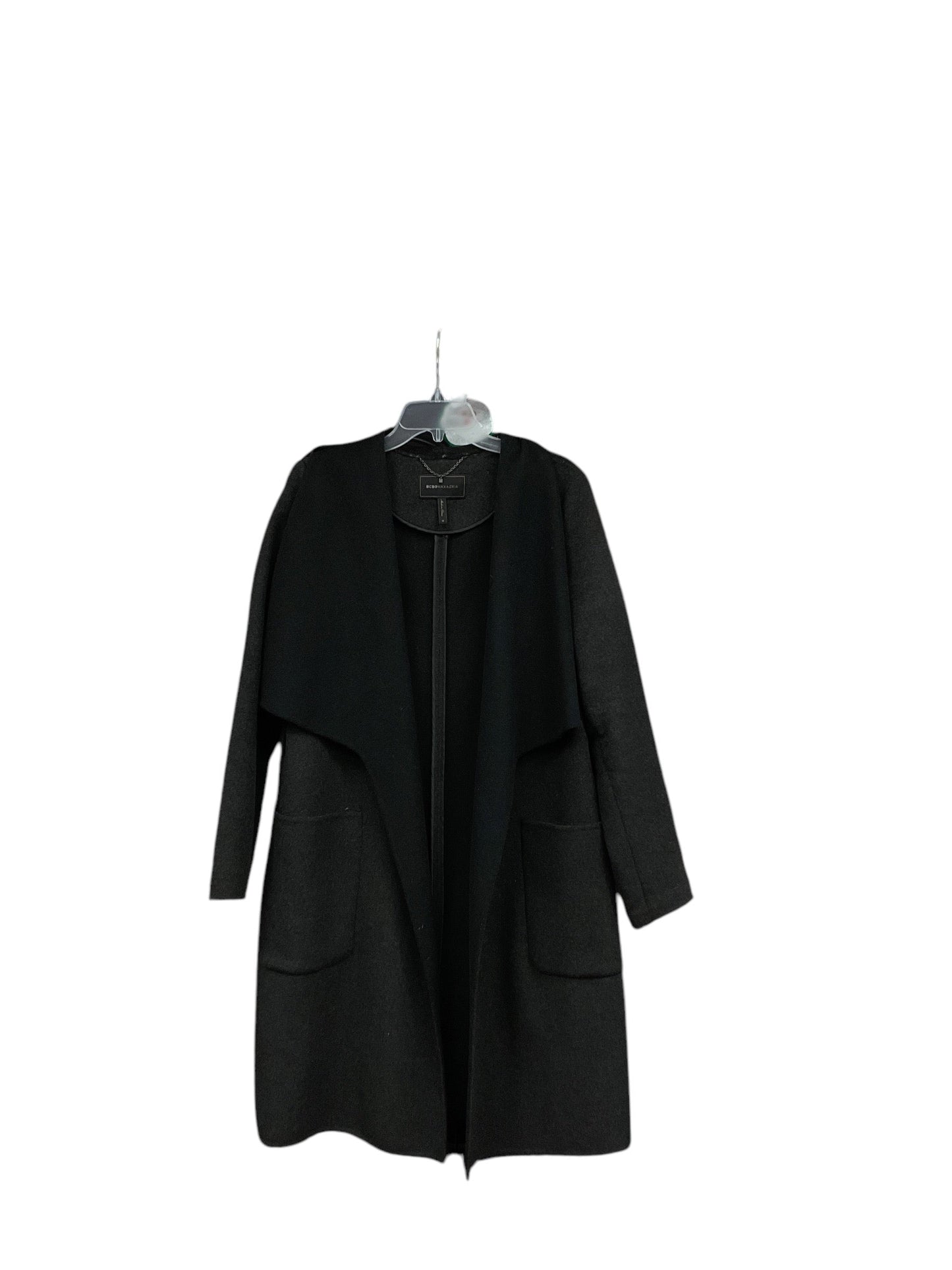 Coat Trench Coat By Bcbgmaxazria In Black, Size: M