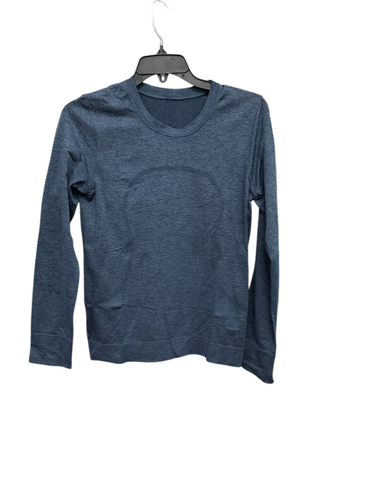 Athletic Top Long Sleeve Crewneck By Lululemon In Blue, Size: S