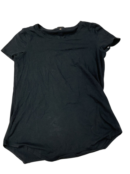 Athletic Top Short Sleeve By Lululemon In Black, Size: 6