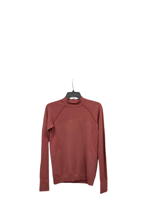 Athletic Top Long Sleeve Crewneck By Lululemon In Red, Size: L