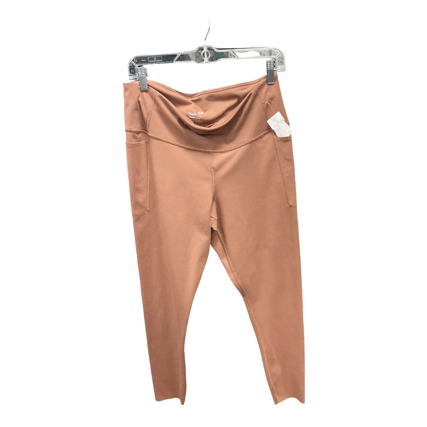 Athletic Leggings By Gapfit In Taupe, Size: L