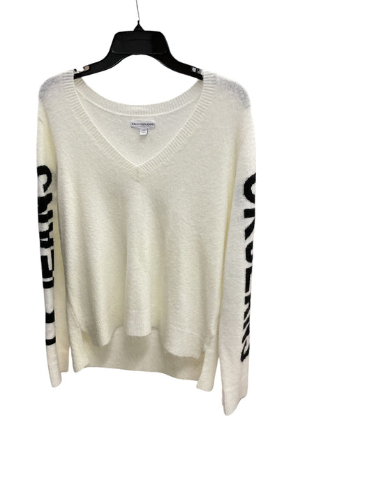 Sweater By Calvin Klein In White, Size: S