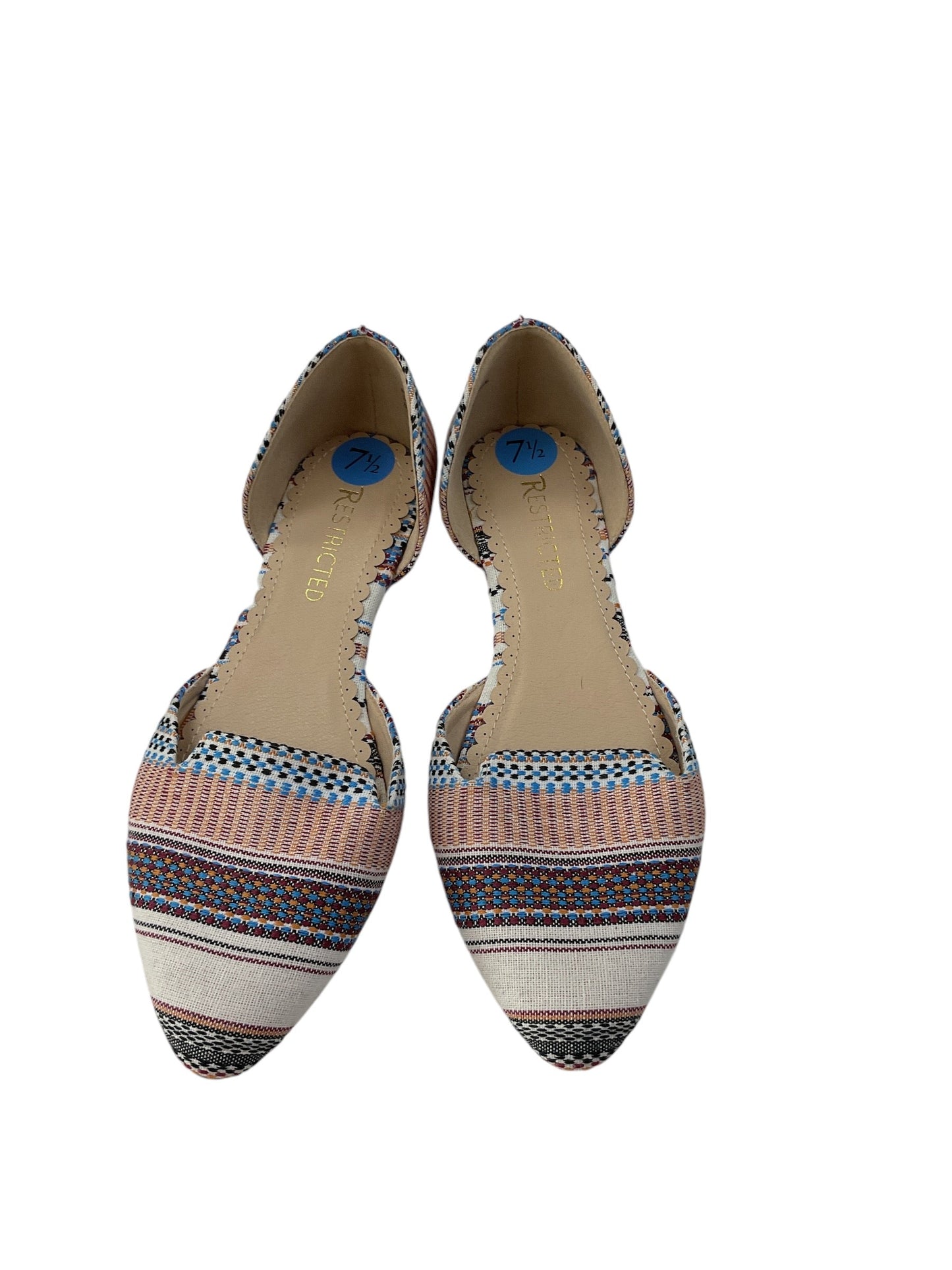 Shoes Flats By Restricted In Multi-colored, Size: 7.5