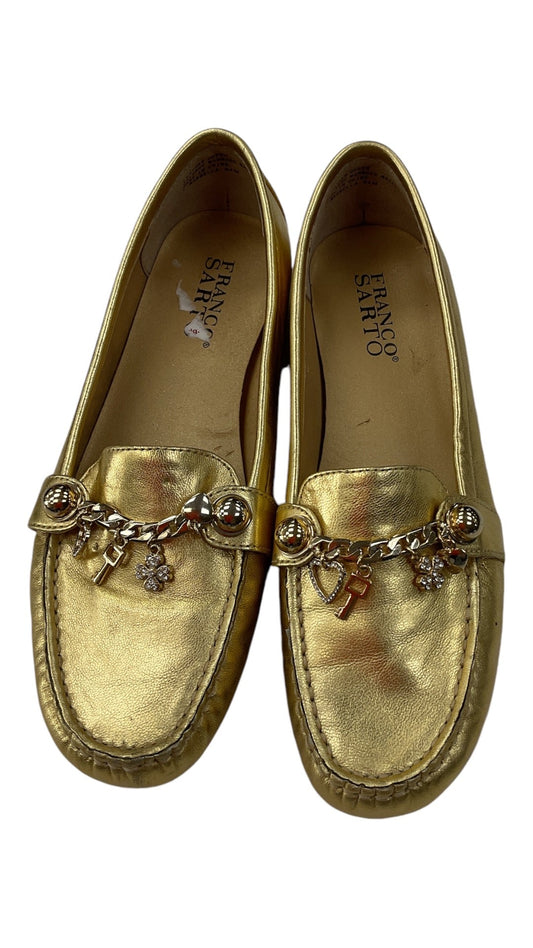 Shoes Flats By Franco Sarto In Gold, Size: 6.5