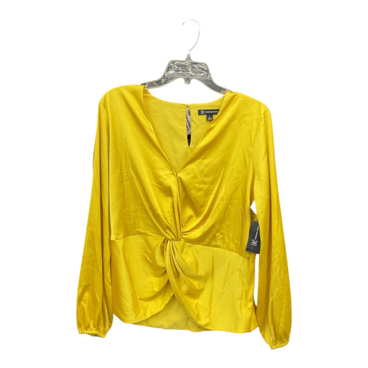 Top Long Sleeve By Inc In Yellow, Size: 12