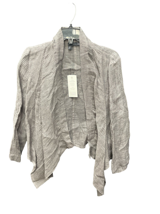 Jacket Shirt By Eileen Fisher In Grey, Size: M