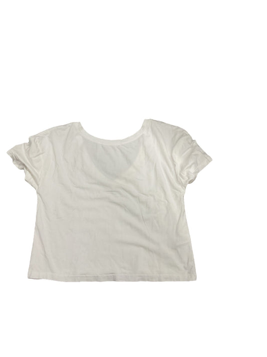 White Top Short Sleeve Open Edit, Size S