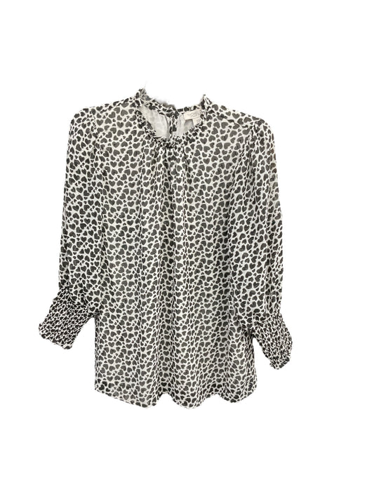 Black & White Top Long Sleeve Rachel Zoe, Size M