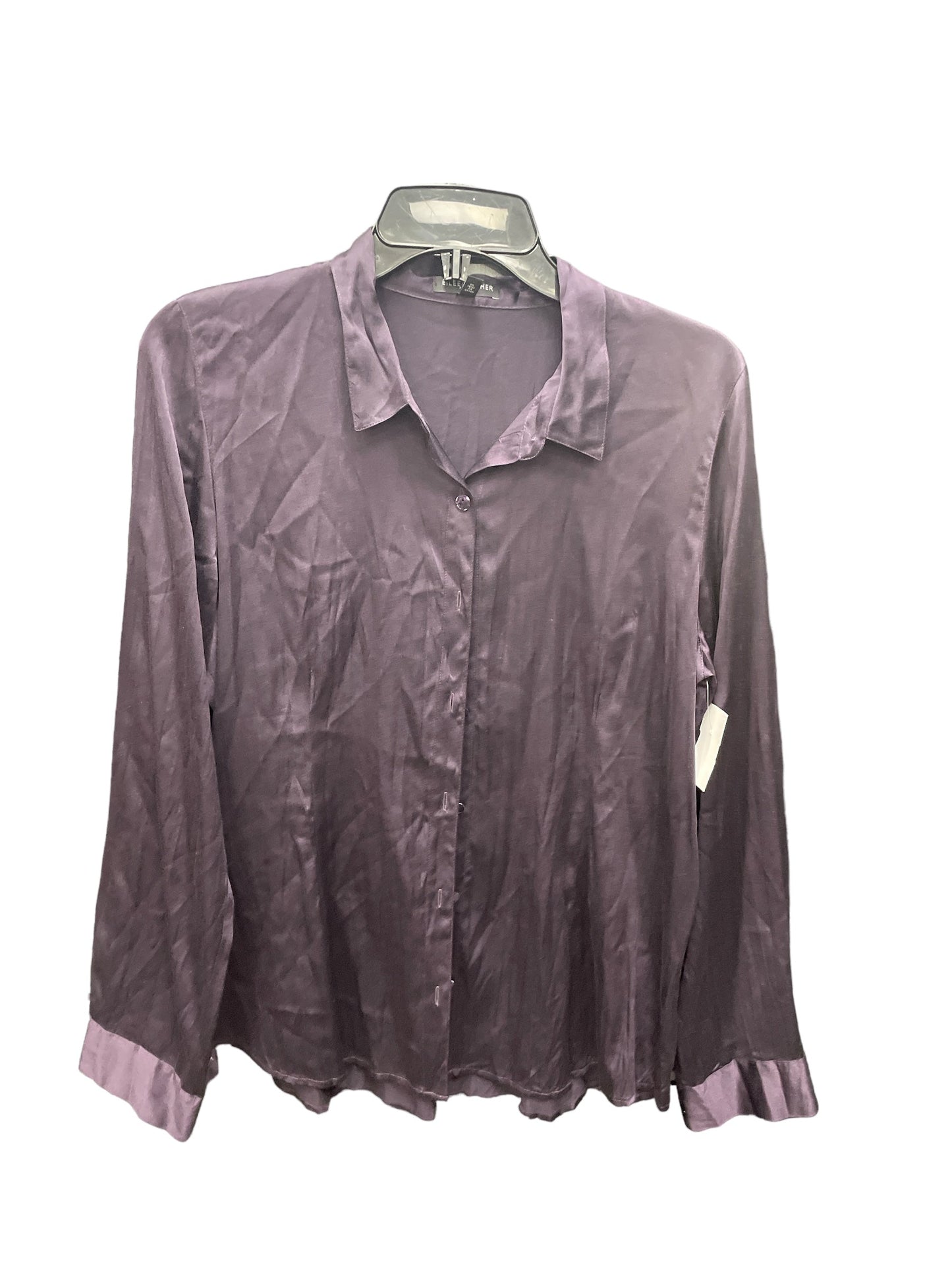 Top Long Sleeve By Eileen Fisher In Purple, Size: Petite  M