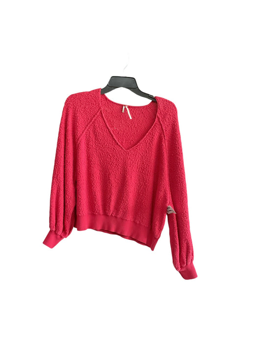 Top Long Sleeve By Free People In Red, Size: S