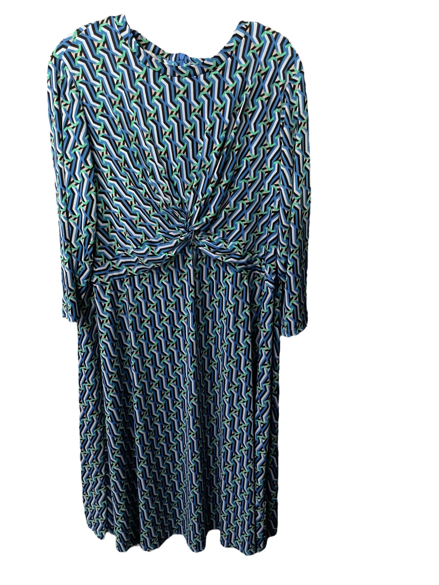 Dress Party Midi By Donna Morgan In Blue, Size: 16