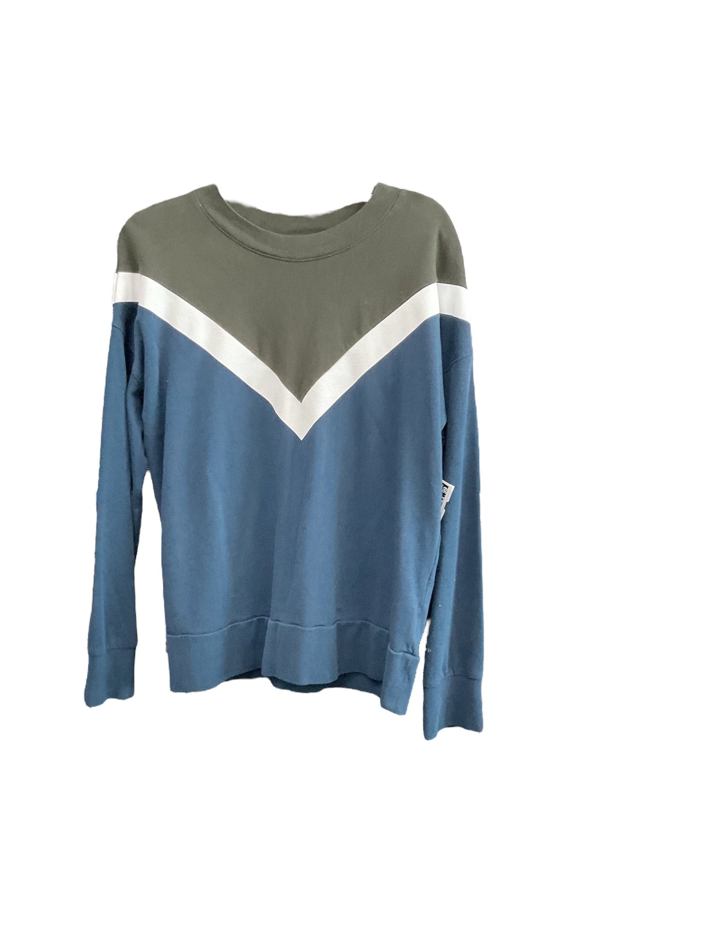 Athletic Top Long Sleeve Crewneck By Sweaty Betty In Blue & Green, Size: M