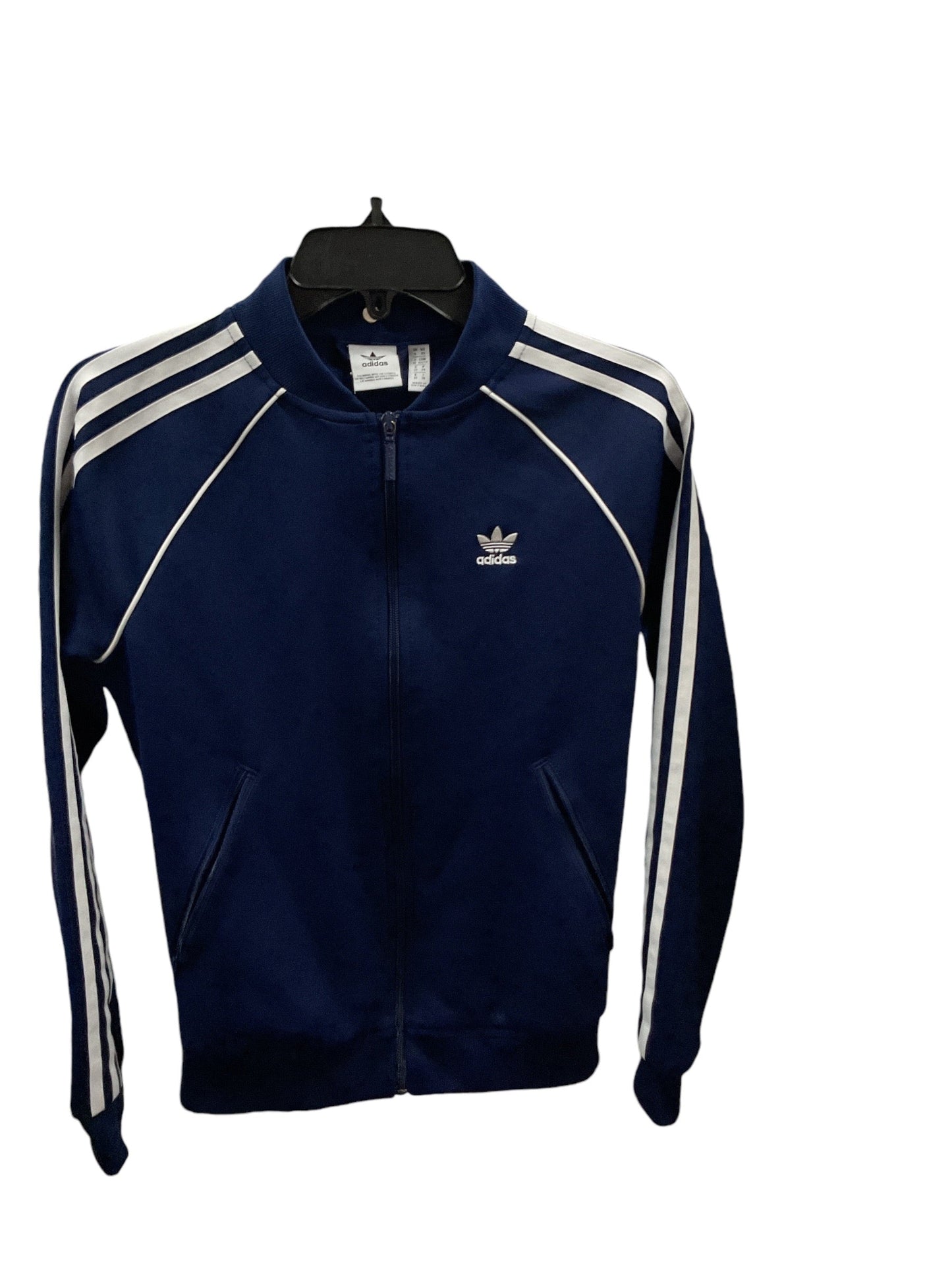 Athletic Jacket By Adidas In Blue, Size: Xs