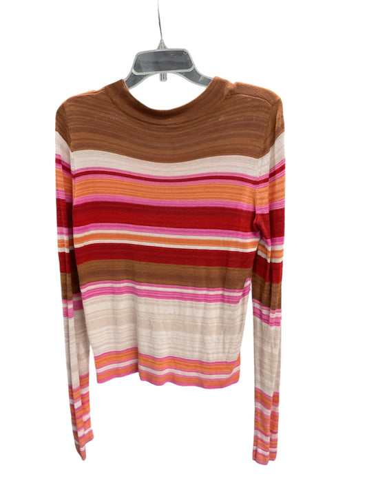 Top Long Sleeve By Free People In Striped Pattern, Size: M